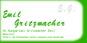 emil gritzmacher business card